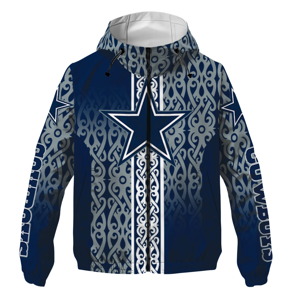 custom dallas cowboys tribal swirls blue windbreaker jacket best selling custom dallas cowboys tribal swirls blue windbreaker jacket best selling