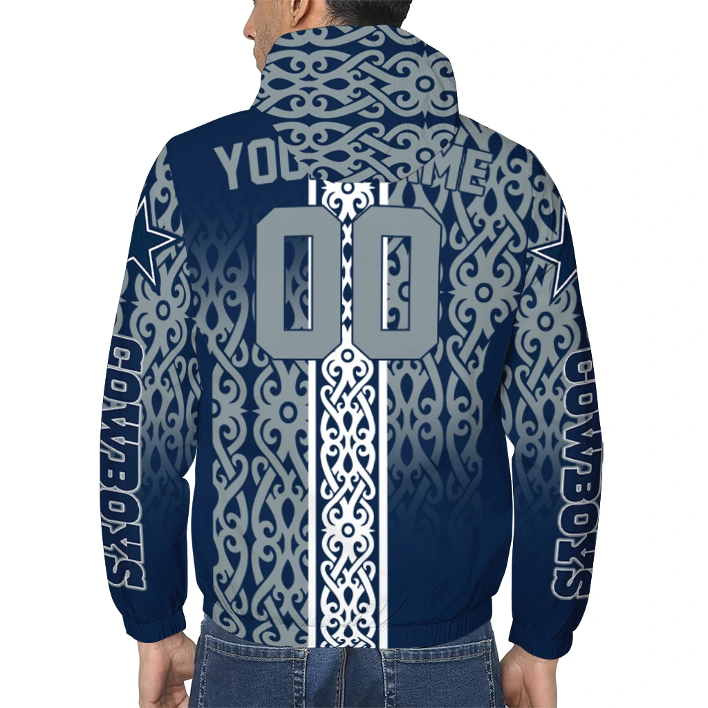 custom dallas cowboys tribal swirls blue windbreaker jacket trendy custom dallas cowboys tribal swirls blue windbreaker jacket trendy