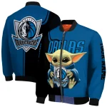 custom dallas mavericks adorable yoda blue black bomber jacket best selling