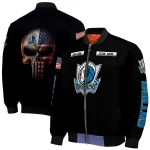 custom dallas mavericks american flag skull black bomber jacket best selling