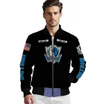 custom dallas mavericks american flag skull black bomber jacket best selling