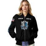 custom dallas mavericks american flag skull black bomber jacket best selling