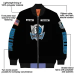 custom dallas mavericks american flag skull black bomber jacket best selling