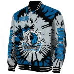 custom dallas mavericks burst splatter blue varsity jacket best selling