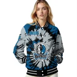 custom dallas mavericks burst splatter blue varsity jacket best selling
