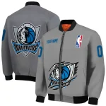 custom dallas mavericks claw accent grey bomber jacket best selling