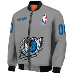 custom dallas mavericks claw accent grey bomber jacket best selling