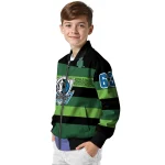 custom dallas mavericks clover green lines green black bomber jacket best selling