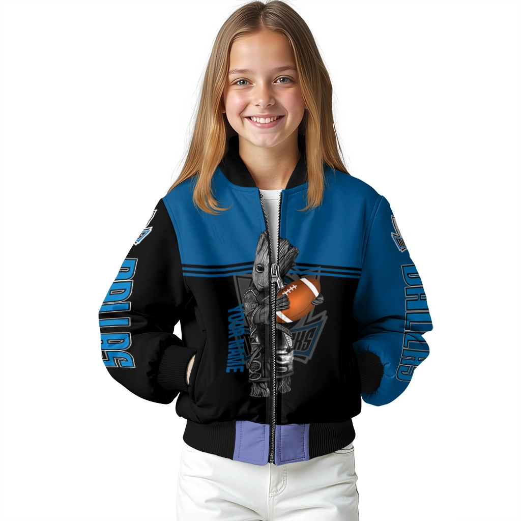 custom dallas mavericks groot football blue black bomber jacket top rated custom dallas mavericks groot football blue black bomber jacket top rated