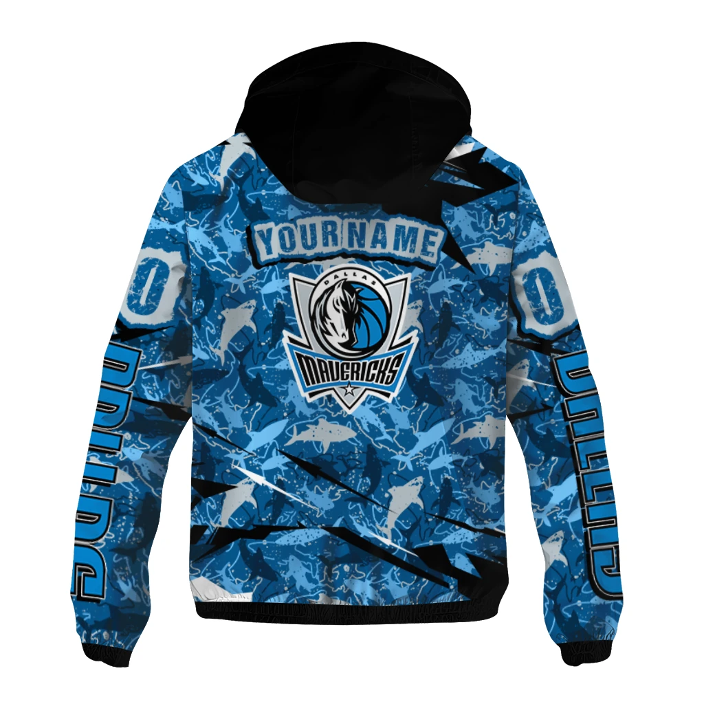custom dallas mavericks shark art blue windbreaker jacket fashion forward custom dallas mavericks shark art blue windbreaker jacket fashion forward