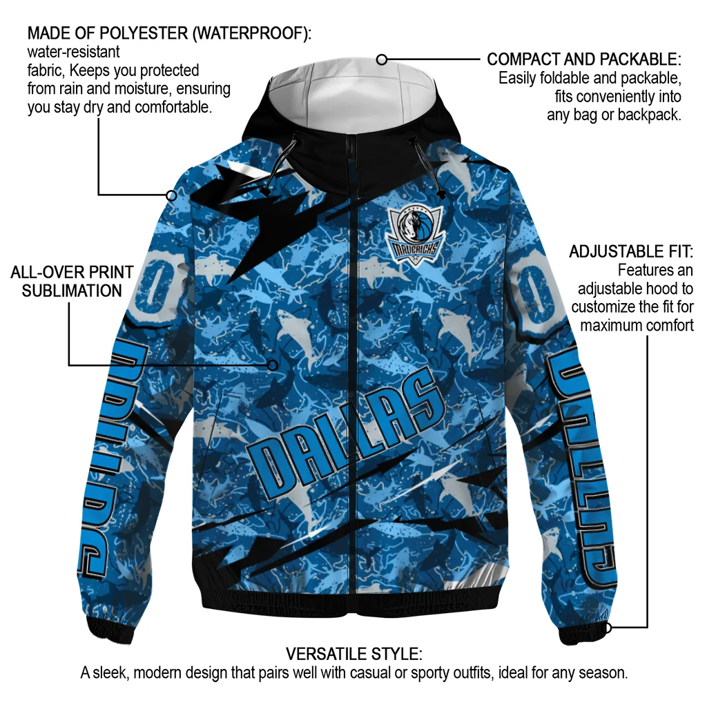 custom dallas mavericks shark art blue windbreaker jacket new arrival custom dallas mavericks shark art blue windbreaker jacket new arrival