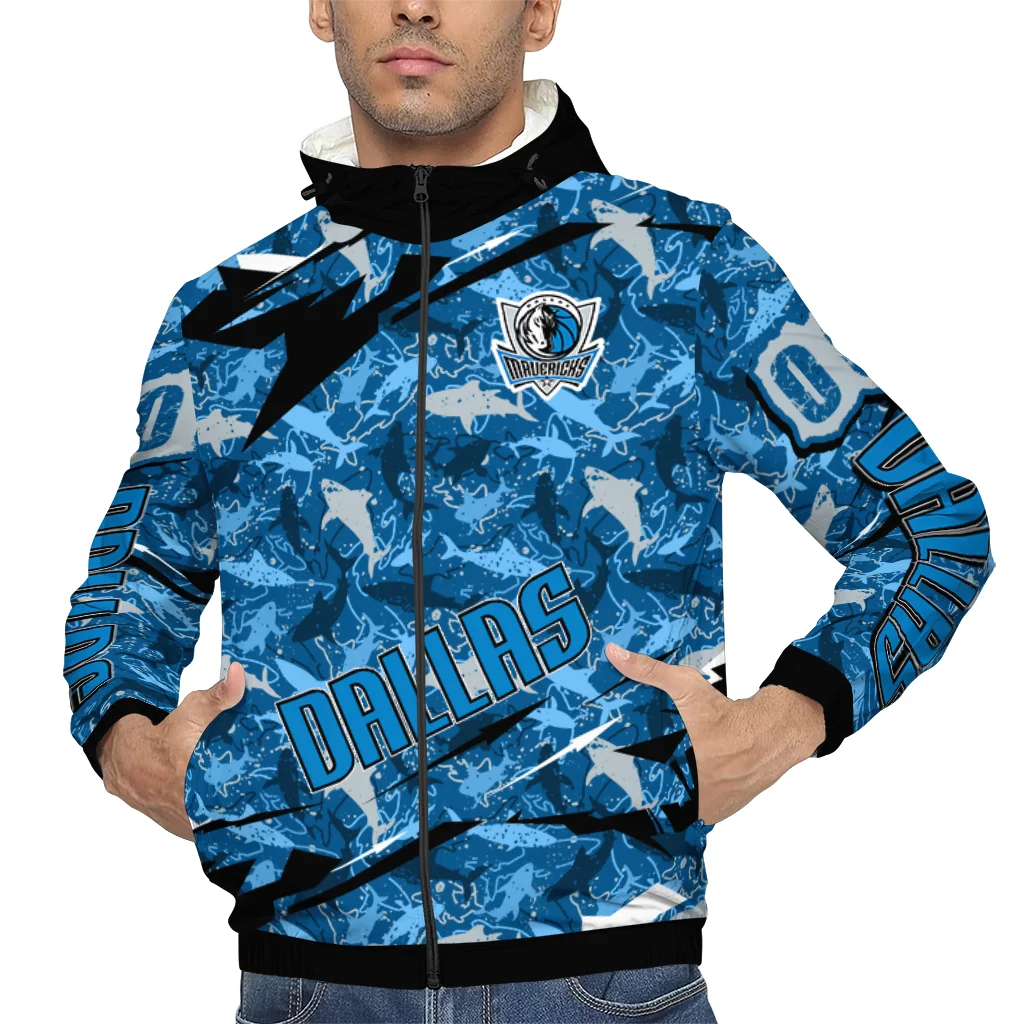 custom dallas mavericks shark art blue windbreaker jacket top rated custom dallas mavericks shark art blue windbreaker jacket top rated
