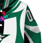 custom dallas stars and stripes slashes green varsity jacket best selling