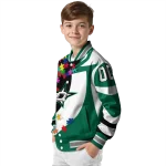 custom dallas stars and stripes slashes green varsity jacket best selling