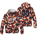 custom denver broncos camouflage mashup orange windbreaker jacket best selling