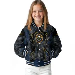 custom denver nuggets antlers motif blue black varsity jacket best selling