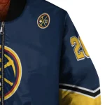 custom denver nuggets chevron style blue bomber jacket best selling