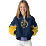 custom denver nuggets chevron style blue bomber jacket best selling