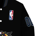 custom denver nuggets claw edge black varsity jacket best selling