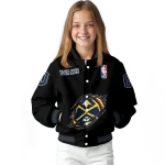 custom denver nuggets claw edge black varsity jacket best selling