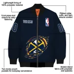 custom denver nuggets claw slash blue bomber jacket best selling