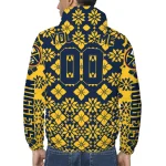 custom denver nuggets geometric blossom blue windbreaker jacket best selling