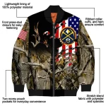 custom denver nuggets patriot deer camouflage bomber jacket best selling
