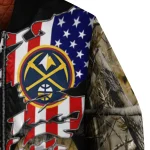 custom denver nuggets patriot deer camouflage bomber jacket best selling