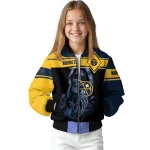 custom denver nuggets reaper hands blue black bomber jacket best selling