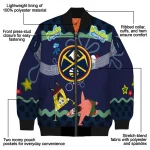 custom denver nuggets spongebob playtime blue bomber jacket best selling