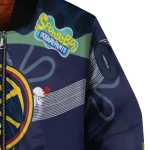 custom denver nuggets spongebob playtime blue bomber jacket best selling