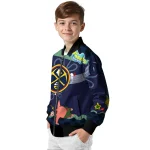 custom denver nuggets spongebob playtime blue bomber jacket best selling