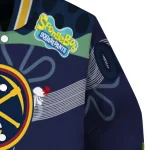 custom denver nuggets spongebob playtime blue varsity jacket best selling