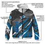 custom detroit lions claw mesh blue gray windbreaker jacket best selling