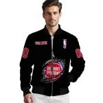 custom detroit pistons claw edge black bomber jacket best selling