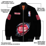 custom detroit pistons claw edge black bomber jacket best selling