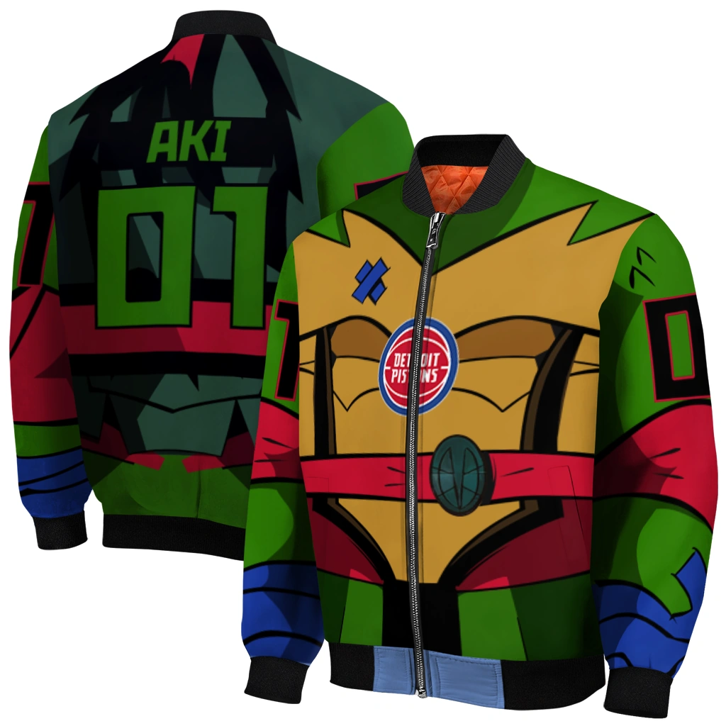 custom detroit pistons turtle armor bomber jacket best selling custom detroit pistons turtle armor bomber jacket best selling