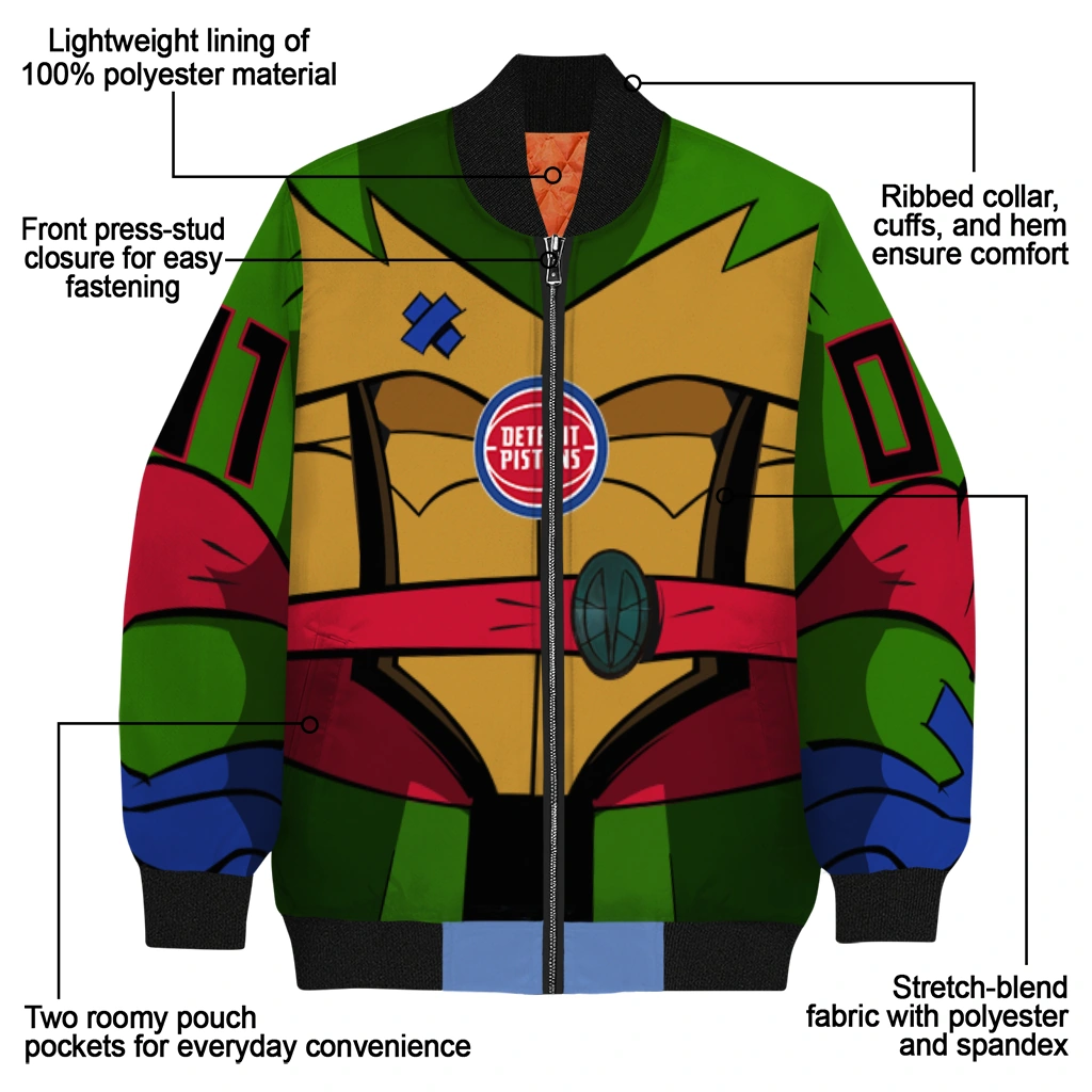 custom detroit pistons turtle armor bomber jacket new arrival custom detroit pistons turtle armor bomber jacket new arrival
