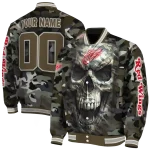 custom detroit red wings camouflage skull camouflage varsity jacket best selling