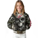 custom detroit red wings camouflage skull camouflage varsity jacket best selling