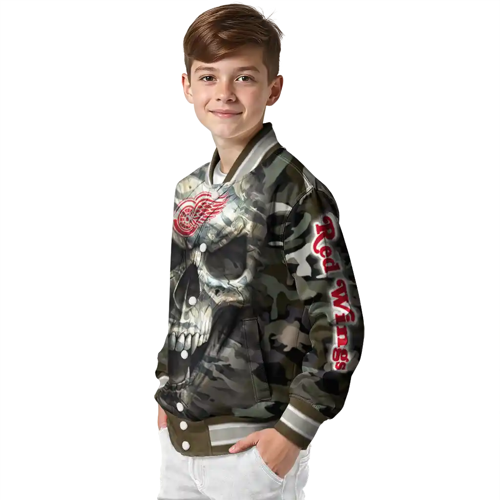 custom detroit red wings camouflage skull camouflage varsity jacket trendy custom detroit red wings camouflage skull camouflage varsity jacket trendy