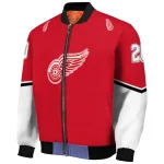 custom detroit red wings chevron style red bomber jacket best selling