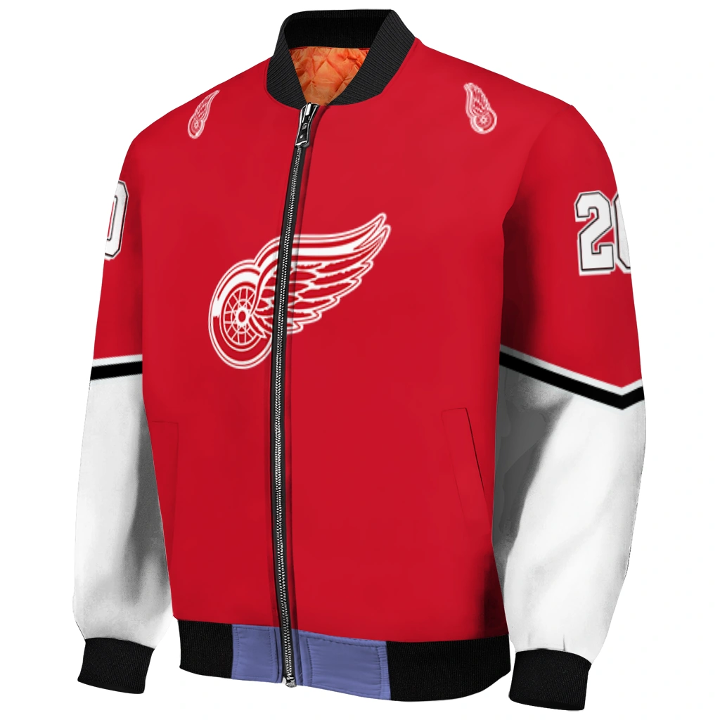 custom detroit red wings chevron style red bomber jacket fashion forward custom detroit red wings chevron style red bomber jacket fashion forward
