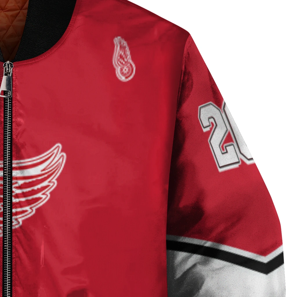 custom detroit red wings chevron style red bomber jacket premium grade custom detroit red wings chevron style red bomber jacket premium grade