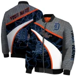 custom detroit tigers electric flash navy bomber jacket best selling