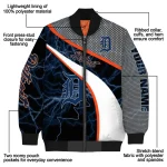 custom detroit tigers electric flash navy bomber jacket best selling