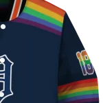 custom detroit tigers rainbow jersey number navy varsity jacket best selling