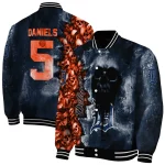 custom detroit tigers skull cluster navy varsity jacket best selling