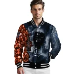 custom detroit tigers skull cluster navy varsity jacket best selling