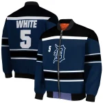 custom detroit tigers stripe statement navy black bomber jacket best selling